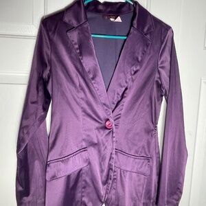 Purple silk like blazer